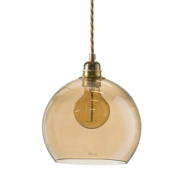 EBB & FLOW Lampe à suspension Rowan M, Ø 22 cm golden smoke