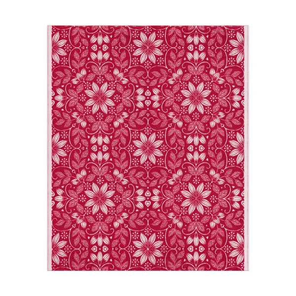 Ekelund Linneväveri Couverture en coton Värme 140x170 cm Rouge