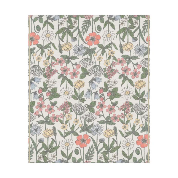 Ekelund Linneväveri Couverture en coton Vildblomster 140x170 cm Multi