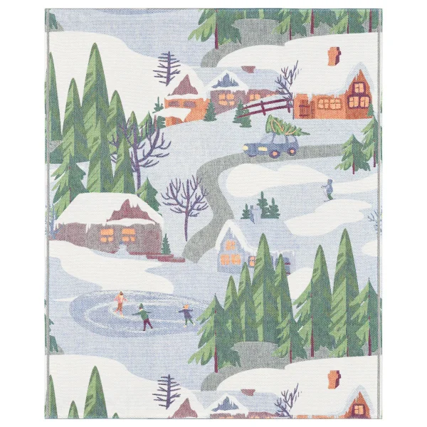 Ekelund Linneväveri Couverture Vinterliv 140x170 cm Multi