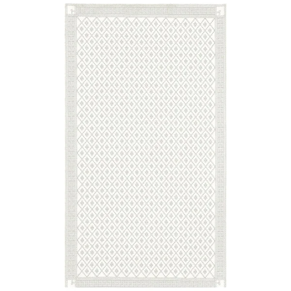 Ekelund Linneväveri Nappe Åttebladrose beige 150x310 cm