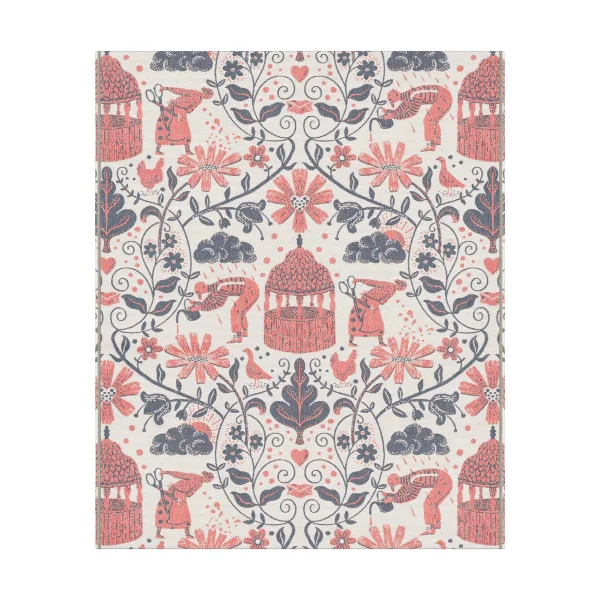 Ekelund Linneväveri Plaid Kärleken 140x170 cm Multi
