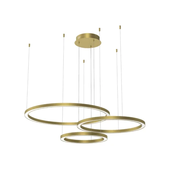 Eko-Light - Galaxia suspension LED 85 W doré à 3 lampes plastique