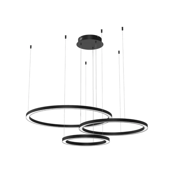 Eko-Light - Galaxia suspension LED à 3 lampes noir 85 W plastique