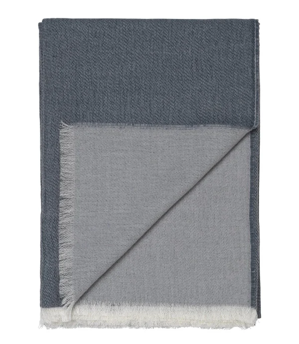 Elvang Denmark Plaid Venice Blanc-bleu gris