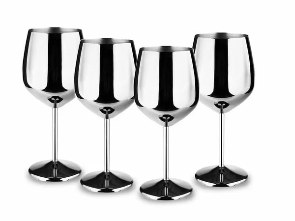 Ensemble verre à vin en acier inoxydable 4-pc