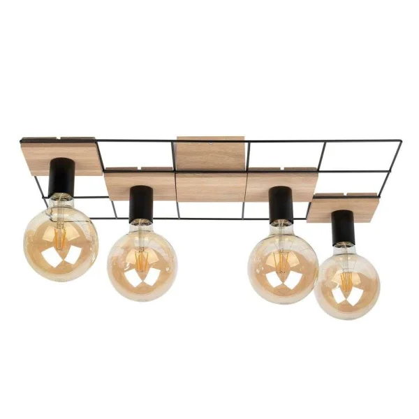 Envostar - Bridge Move Plafonnier Black/Wood