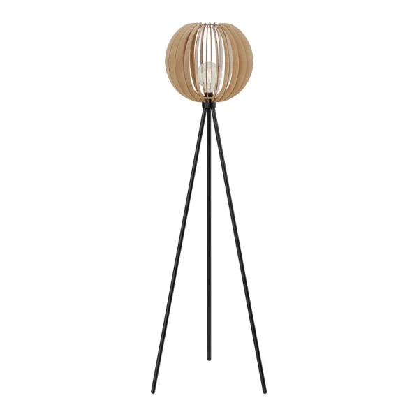 Envostar - Lampe sur pied Clay Noir/Bois
