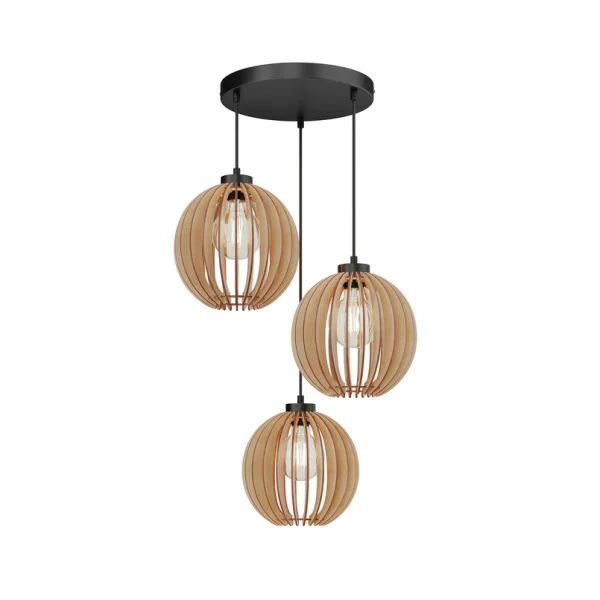 Envostar - Suspension Clay Cluster Noir/Bois