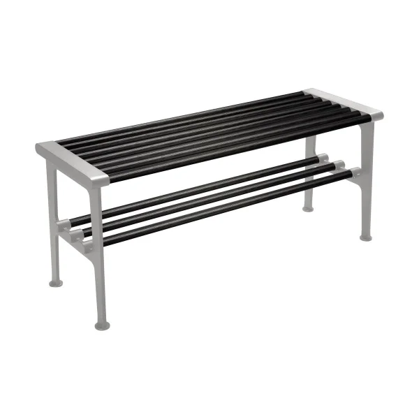 Essem Design Banc Nostalgi 100 cm Chêne teinté en noir-aluminium