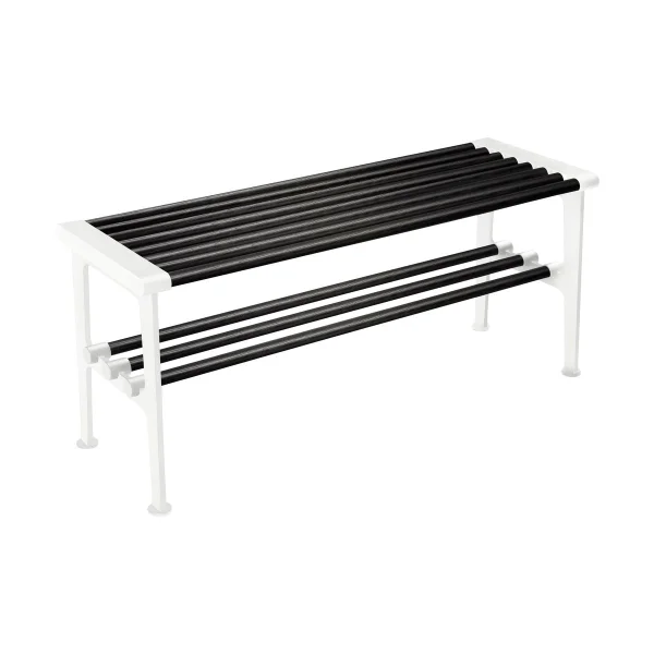 Essem Design Banc Nostalgi 100 cm Chêne teinté en noir-blanc