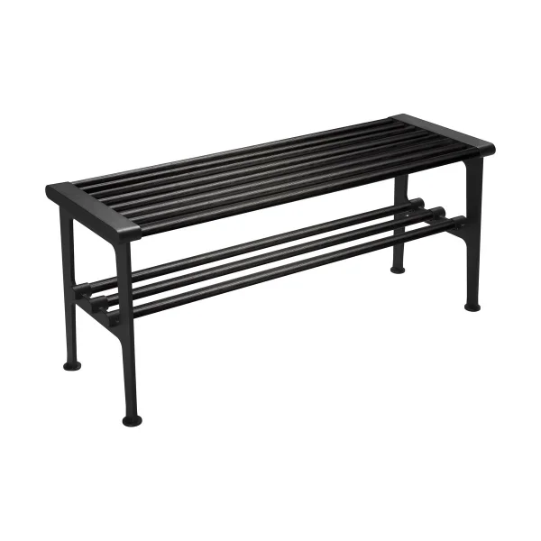 Essem Design Banc Nostalgi 100 cm Chêne teinté en noir-noir