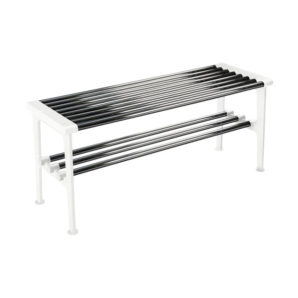 Essem Design Banc Nostalgi 100 cm Chrome-blanc