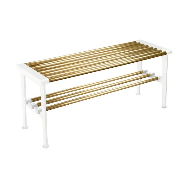 Essem Design Banc Nostalgi 100 cm Laiton-blanc