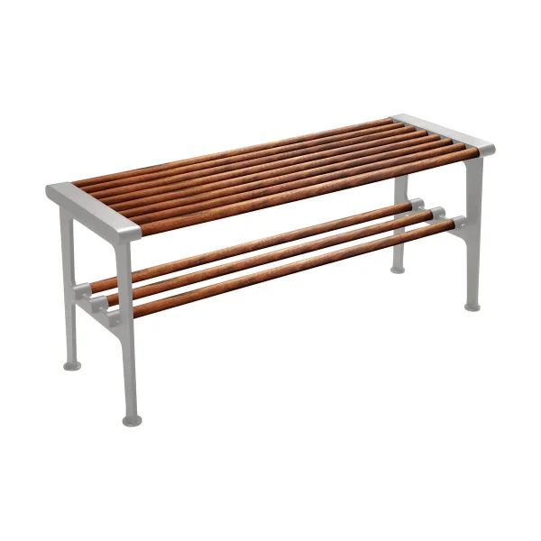 Essem Design Banc Nostalgi 100 cm Noyer-aluminium