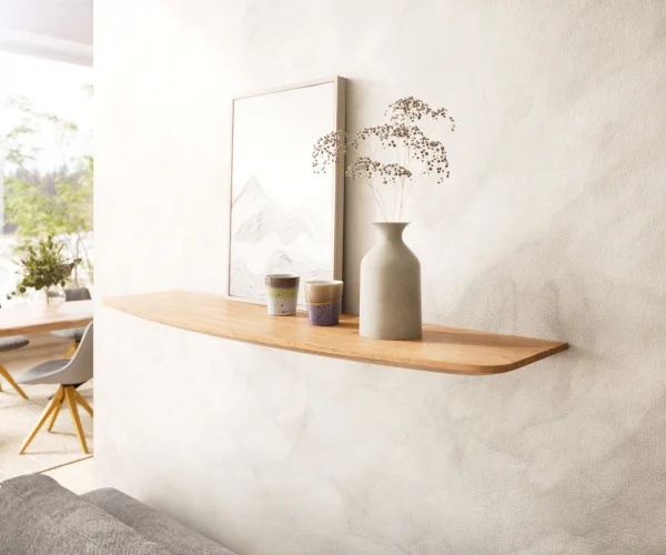 Étagère-murale Edge 100 cm acacia naturel bord suisse massif