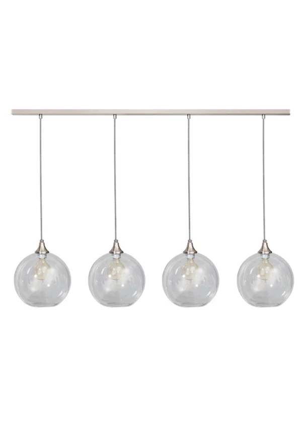 ETH Calvello - suspension - 25 x 120 cm - acier brossé et transparent