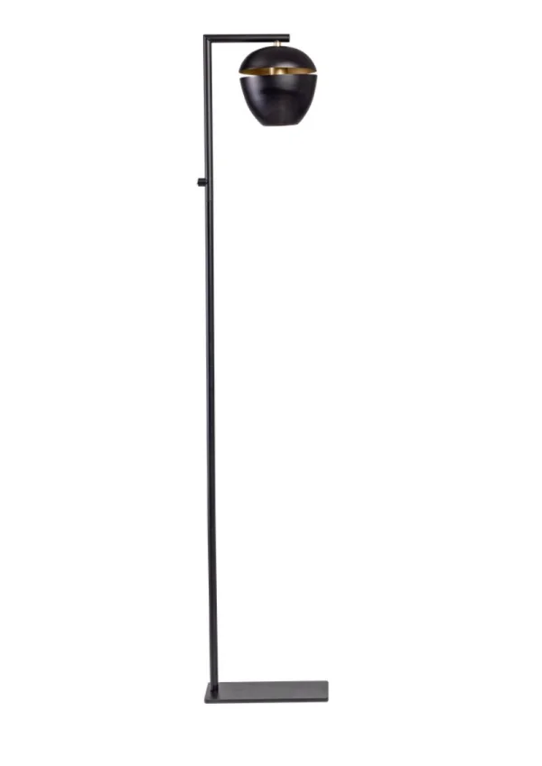 ETH Claire - lampadaire - 29 x 19 x 150 cm - noir et laiton