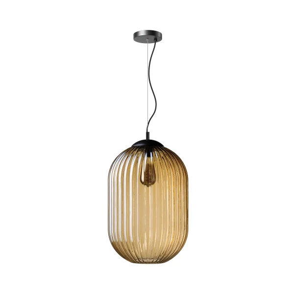 ETH Glamm - lampe suspendue - Ø 30 x 165 cm - noir et ambre