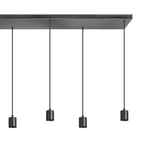ETH Origin - lampe suspendue sans verre - 130 x 25 x 200 cm - noir