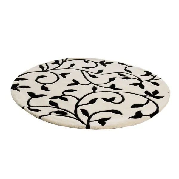 Etol Design Tapis Grow blanc-noir rond ø180 cm