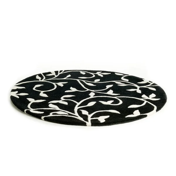 Etol Design Tapis Grow noir-blanc rond Ø140 cm