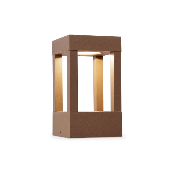 Faro Agra - lampe de jardin - 10,8 x 10,8 x 20 cm - 9W LED inclus - IP55 - brun rouille