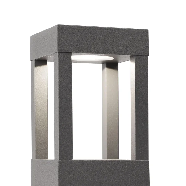 Faro Agra - lampe de jardin - 10,8 x 10,8 x 20 cm - 9W LED inclus - IP55 - gris foncé
