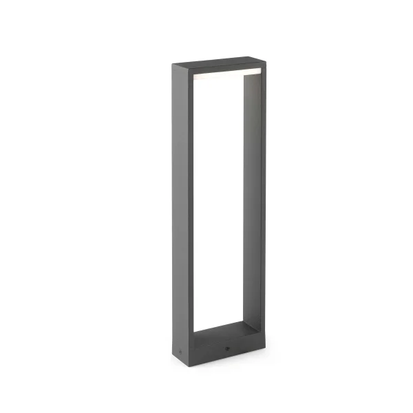 Faro Alp - lampe de jardin - 15 x 6 x 50 cm - 7W LED inclus - IP54 - gris foncé