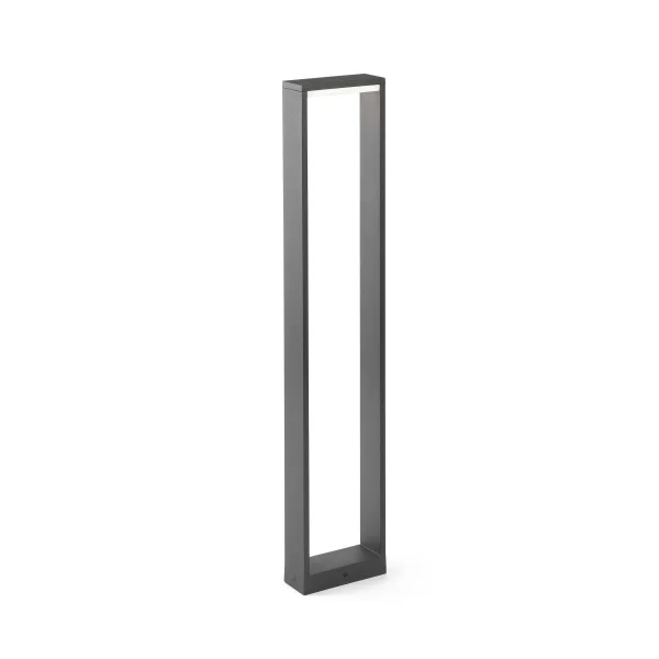 Faro Alp - lampe de jardin - 15 x 6 x 80 cm - 7W LED inclus - IP54 - gris foncé