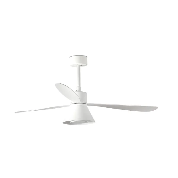 Faro Amelia - ventilateur de plafond - Ø 132 x 26 cm - 6 vitesses - 20W LED dimmable inclus - inclus télécommande avec minuterie - blanc