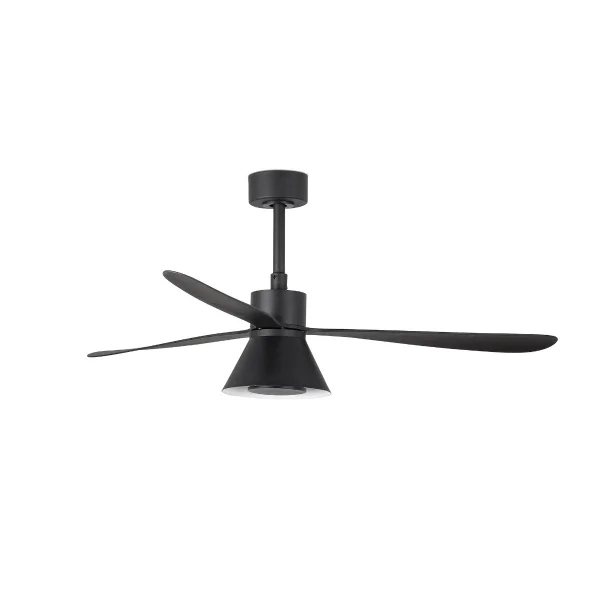 Faro Amelia - ventilateur de plafond - Ø 132 x 26 cm - 6 vitesses - 20W LED dimmable inclus - télécommande avec timer - noir