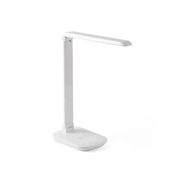 Faro Anouk - lampe de table - 13,5 x 35 x 40 cm - avec chargeur sans fil - 8W dimmable à warm LED inclus - blanc