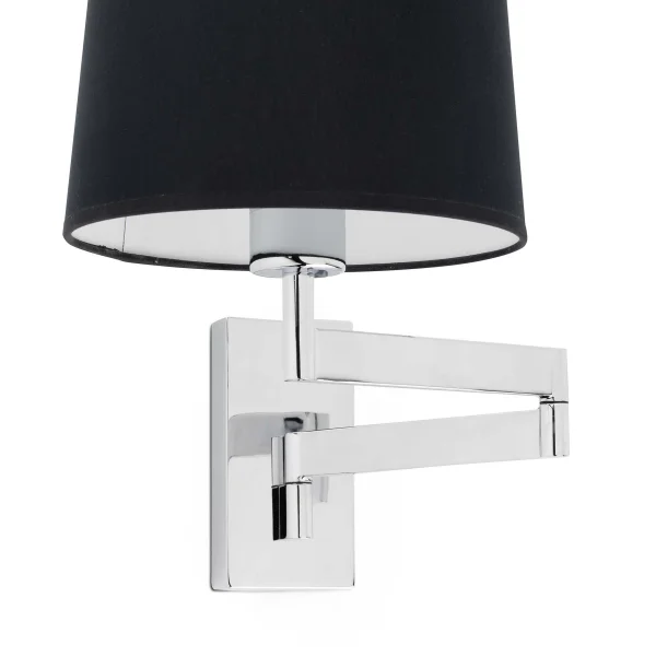 Faro Artis - applique murale - 21,5 x 43 x 16 cm - noir et chrome