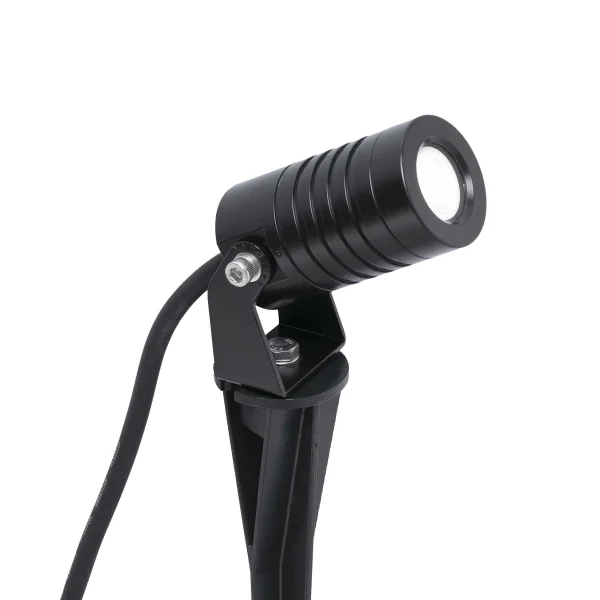 Faro Balder - spot de sol sur pointe - 8 x 4 x 28 cm - 3W LED inclus - IP67 - noir mat