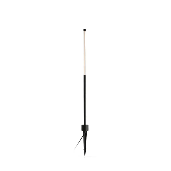 Faro Bambou - lampe de jardin sur pique - Ø7 x 126,8 cm - 8W LED inclus - IP65 - noir mat