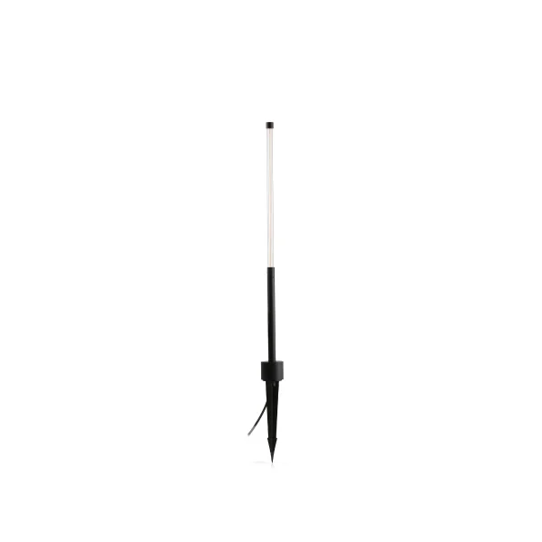 Faro Bambou - poteau de jardin sur piquet - Ø7 x 106,8 cm - 8W LED inclus - IP65 - noir mat