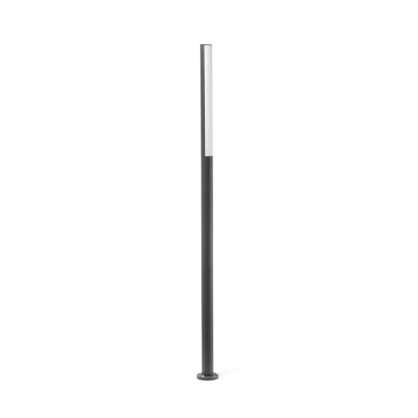 Faro Beret - lampadaire - Ø 6,5 x 180 cm - 16W LED inclus - IP54 - gris foncé
