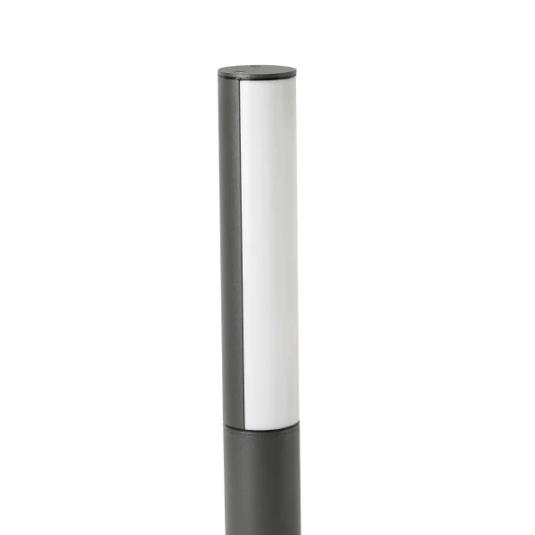 Faro Beret - lampe de jardin - Ø 11,5 x 50 cm - 8W LED inclus - IP54 - gris foncé
