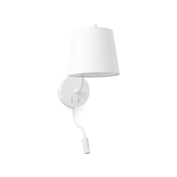 Faro Berni - applique murale avec interrupteur - 20 x 29 x 57 cm - 3W LED inclus - blanc mat