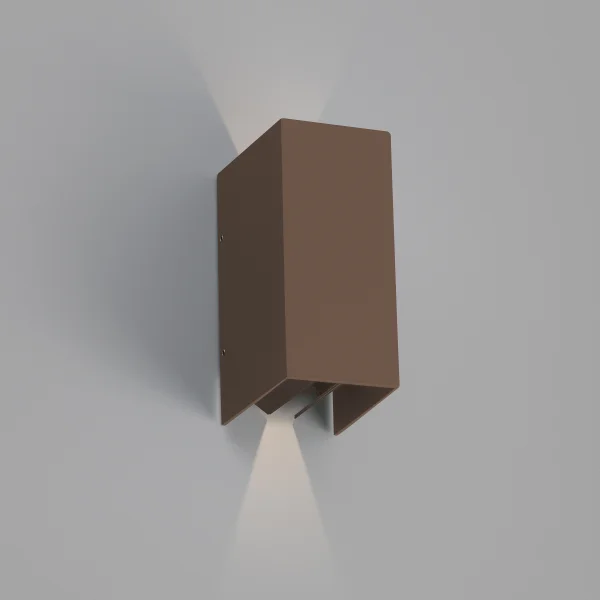 Faro Blind - applique murale - 7,4 x 10,5 x 16,5 cm - 6W LED inclus - IP65 - brun