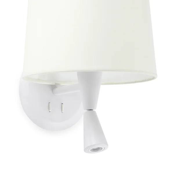 Faro Conga - applique murale - 21,5 x 19 x 17,3 cm - 3W LED inclus - blanc mat