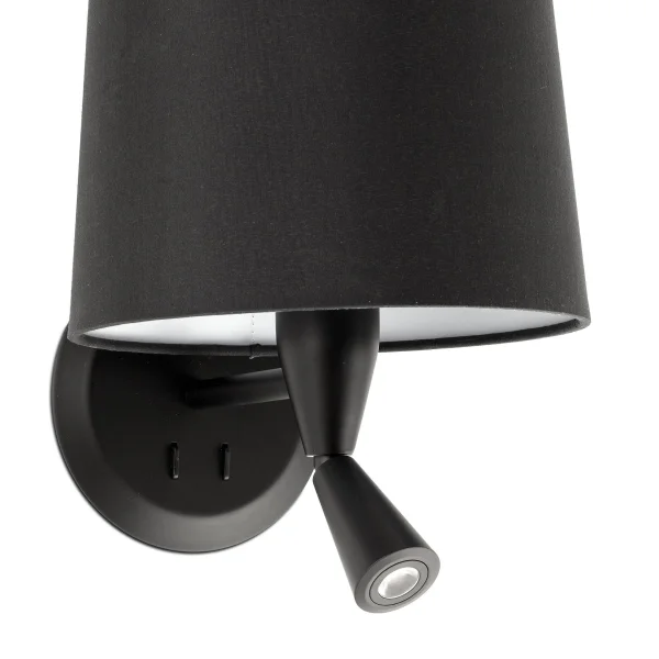 Faro Conga - applique murale - 21,5 x 19 x 17,3 cm - 3W LED inclus - noir mat