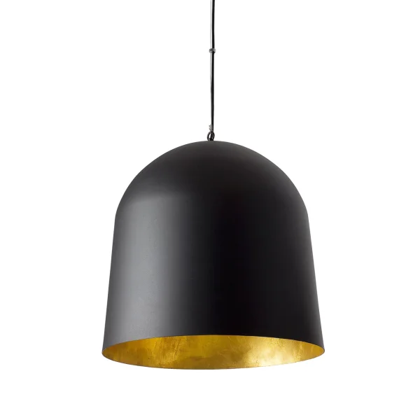 Faro Crater - lampe suspendue - Ø 45,5 x 49 cm - noir et or