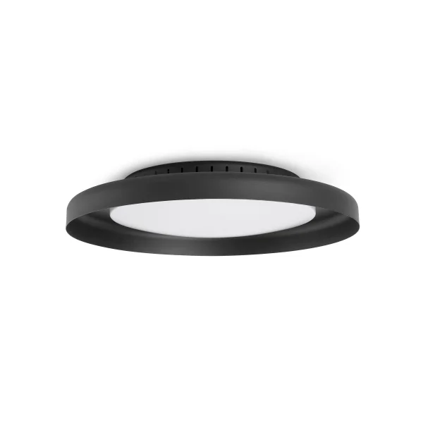 Faro Dolme - plafonnier - Ø 40 x 7 cm - 24W LED inclus - noir mat