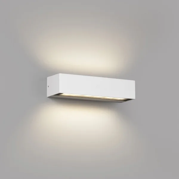 Faro Doro - applique murale - 22 x 7 x 4,8 cm - 13W LED inclus - IP65 - blanc mat