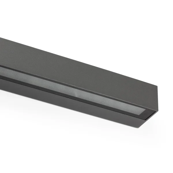 Faro Doro - applique murale - 38 x 7,5 x 5,8 cm - 20W LED inclus - IP65 - gris foncé