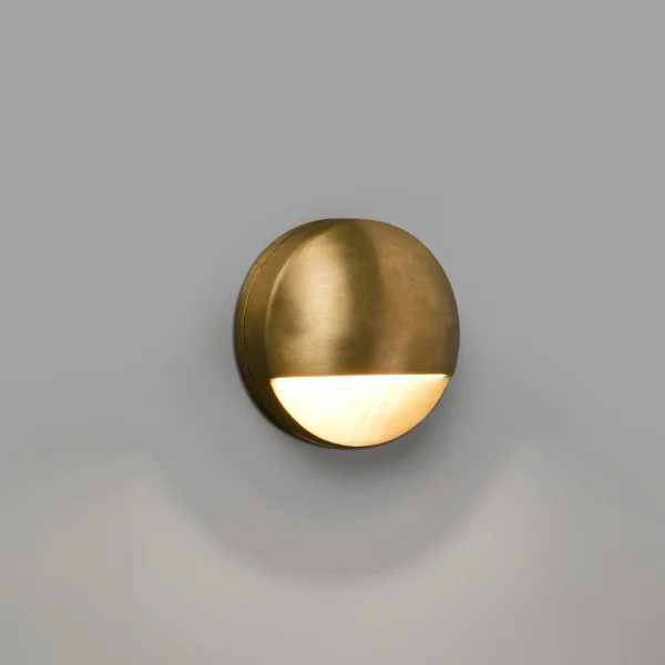 Faro Drak - applique murale - Ø 9 x 4,5 cm - 6W LED inclus - IP44 - laiton
