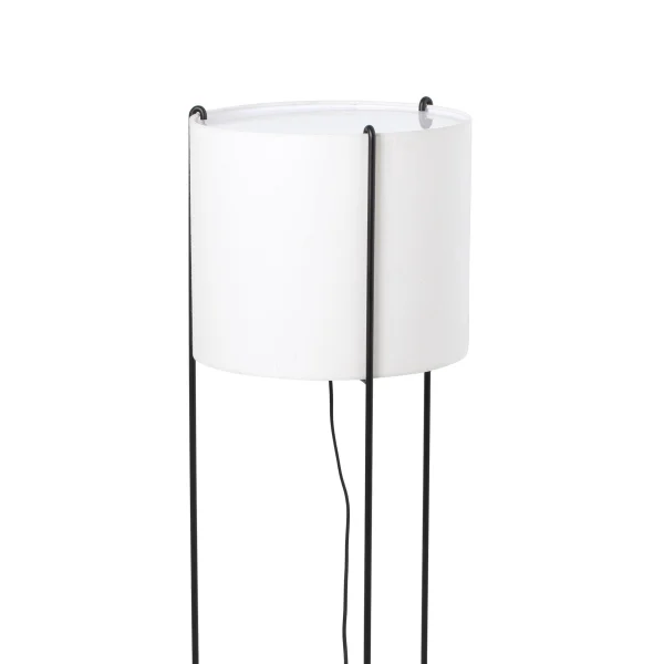 Faro Drum - lampadaire - 120 cm - noir et beige