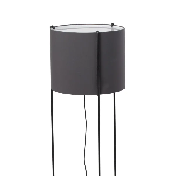 Faro Drum - lampadaire - 120 cm - noir et gris